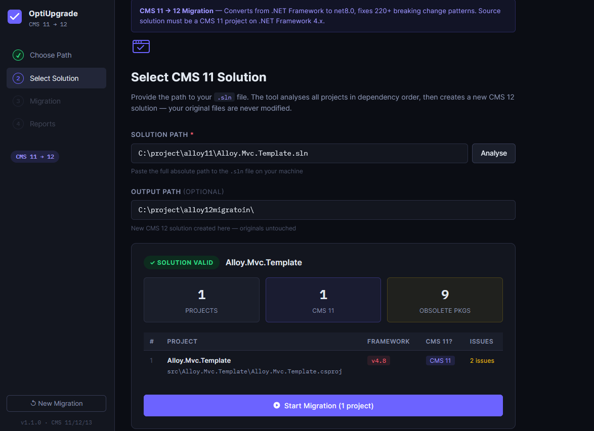 Solution Analysis Dashboard
