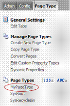 Page Type Tab