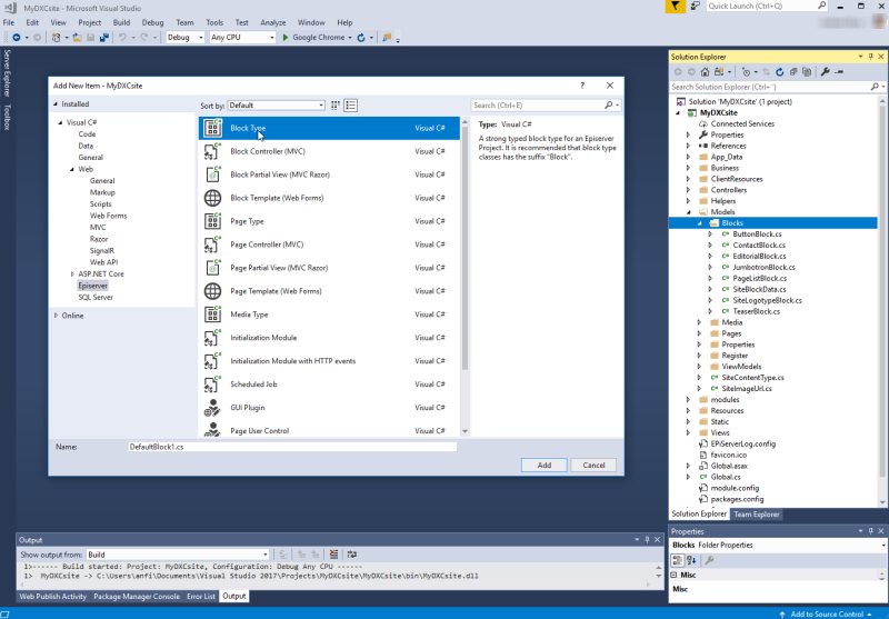 Project in Visual Studio