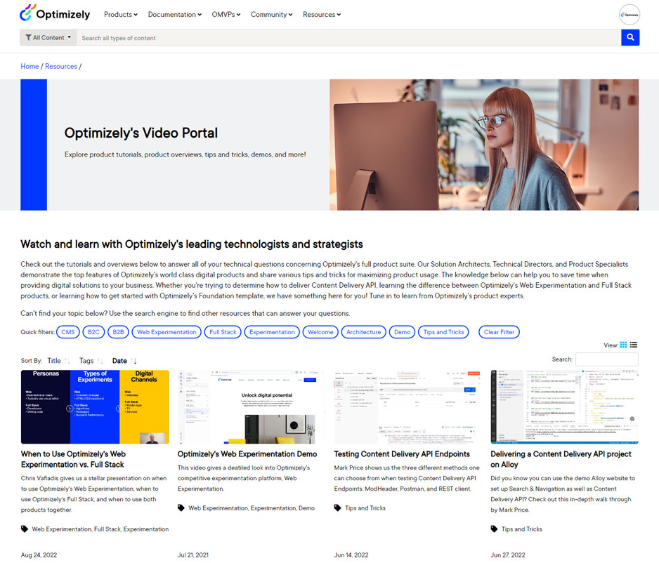 Welcome to Optimizely World's New Tech Video Portal