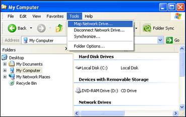 Map network drive step one